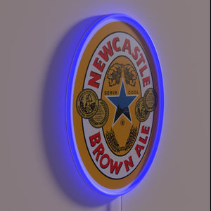 Newcastle Brown Ale Beer RGB Neon Bar Pub Sign Accents.