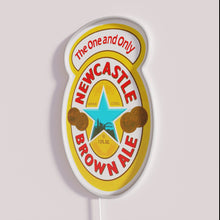 Charger l&#39;image dans la galerie, Authentic retro-style RGB LED light display of Newcastle Brown Ale logo