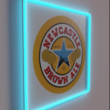 Charger l&#39;image dans la galerie, Vibrant Newcastle Brown Ale Logo RGB Neon Bar Sign Display