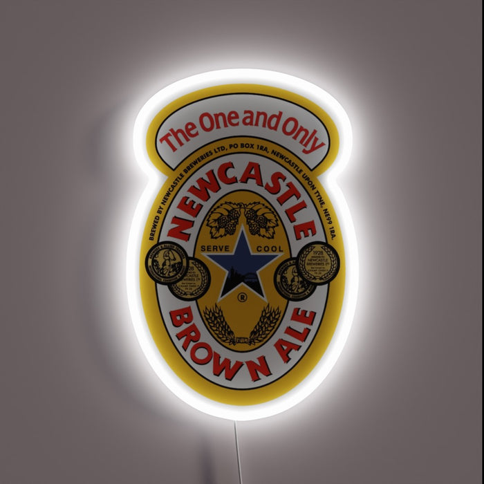 Authentic vintage-style neon sign for Newcastle Brown Ale enthusiasts