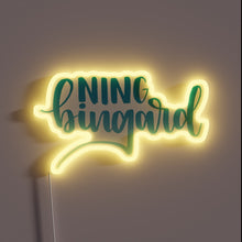 Charger l&#39;image dans la galerie, Eye-catching blue gradient RGB neon sign with modern aesthetic appeal.