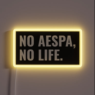 Aesthetic Aespa Neon Sign for K-Pop Fans with Color Changing