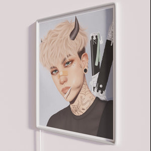 Vibrant Noel Semi-Realistic Portrait Character RGB LED Neon Wall Decoration Sign
