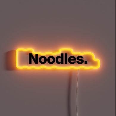 Vibrant noodle-themed neon sign perfect for futuristic kitchen decor accents.