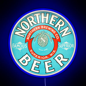 Northern Beer RGB neon sign blue