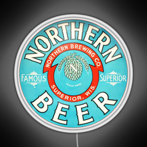 Northern Beer RGB neon sign white 