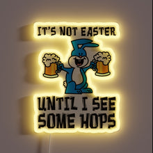 Charger l&#39;image dans la galerie, RGB Neon Sign Featuring Hilarious Cartoon Rabbit in Beer Hat