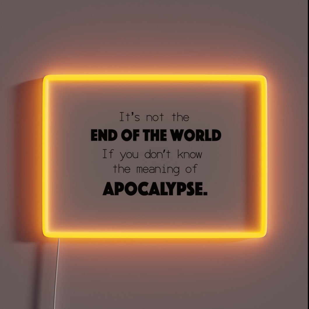 Hope in Dark Times with Vibrant Endless Rainbow Color Neon Sign