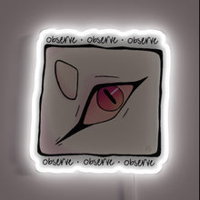 Charger l&#39;image dans la galerie, Neon observer symbol illuminating a futuristic and minimalist aesthetic.