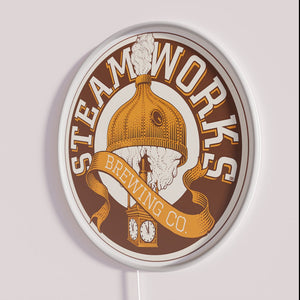 Official Steamworks Brewing Co. Neon Sign with Colorful RGB Lighting