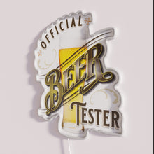 Charger l&#39;image dans la galerie, Official Beer Taster Neon Sign with Bright RGB Color Accents