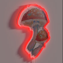 Charger l&#39;image dans la galerie, Vibrant art-inspired oil pastel mushroom design with RGB glow effect.
