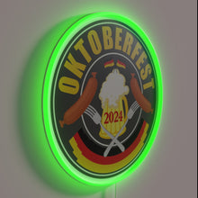 Charger l&#39;image dans la galerie, Vibrant neon sign captures the festive spirit of Oktoberfest celebrations.