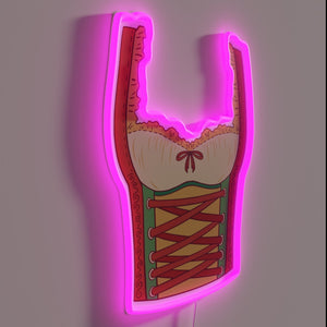 Retro styled RGB neon sign for Oktoberfest themed barmaids dirndls.