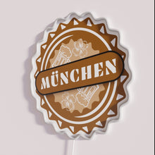 Charger l&#39;image dans la galerie, Vibrant Neon Beer Festival Sign with German Oktoberfest Munich Accents