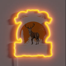 Charger l&#39;image dans la galerie, Traditional German-inspired neon sign featuring deer and lederhosen design.