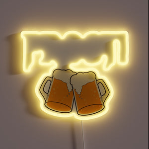 Vibrant Neon Sign Capturing the Spirit of Oktoberfest Celebrations 2018