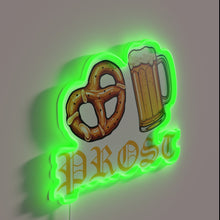 Charger l&#39;image dans la galerie, Vibrant Oktoberfest themed RGB neon sign with German beer cheers.