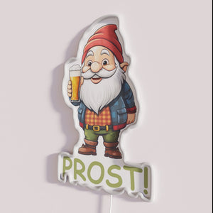 Vibrant Oktoberfest Prost Neon Sign with Color Changing RGB Lighting Effect