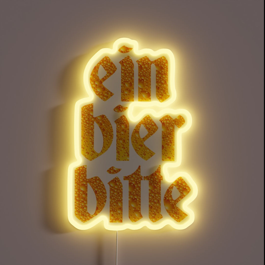 Add German flair to any room with this neon sign.