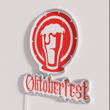 Charger l&#39;image dans la galerie, Vibrant Oktoberfest red two color customizable RGB neon bar decor