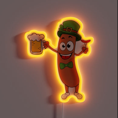 Vibrant German-themed LED neon sign with customizable color-changing lights.