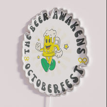 Charger l&#39;image dans la galerie, Vibrant Oktoberfest themed neon beer sign for fun party atmosphere.