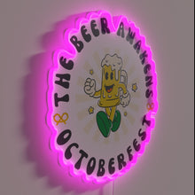 Charger l&#39;image dans la galerie, Oktoberfest Beer Lover&#39;s Neon Sign, Brewing Fun and Festive Vibes