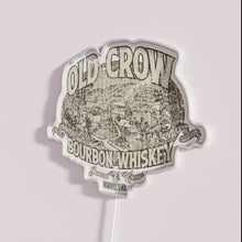 Charger l&#39;image dans la galerie, Vintage whiskey logo LED light display with classic rustic charm