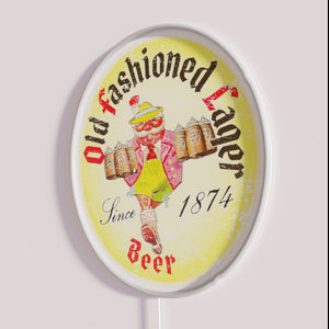 Old fashioned lager beer bar pub decorative neon sign display