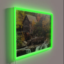 Charger l&#39;image dans la galerie, Vintage Mill Sign with Distressed Finish and Neon Accents