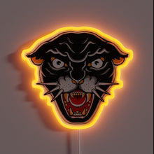Charger l&#39;image dans la galerie, This fierce panther neon sign roars with vintage tattoo energy — a bold statement piece for any room that needs some bite and attitude.