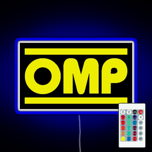 OMP Logo RGB neon sign remote