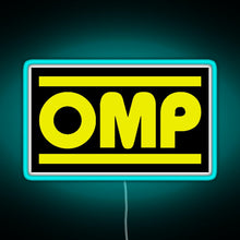 Charger l&#39;image dans la galerie, OMP Logo RGB neon sign lightblue 