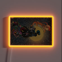 Charger l&#39;image dans la galerie, Vibrant neon lighting fixture featuring colorful Once Around The Sun design