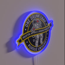 Charger l&#39;image dans la galerie, Glowing neon bar decor featuring one drunken step to redemption