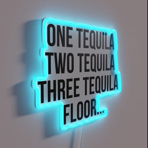 Neon Number Sign with Bright Color Changing RGB Lighting Effect