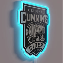 Charger l&#39;image dans la galerie, Retro-style original Cummin&#39;s Cider brand logo RGB LED neon signage.