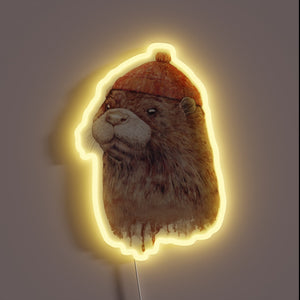 Add a splash of fun with this otter neon sign