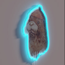 Charger l&#39;image dans la galerie, Vibrant glowing otter art decorates any room with colorful personality.
