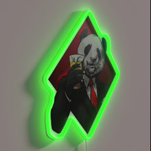 Charger l&#39;image dans la galerie, Vibrant &#39;Panda Beer Cheers&#39; LED neon sign for fun gatherings