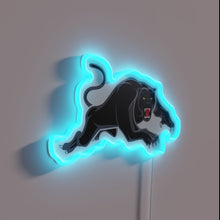 Charger l&#39;image dans la galerie, Neon Panther Silhouette Adorns Your Wall with Vibrant Colorful Accents