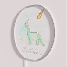 Charger l&#39;image dans la galerie, Vibrant dinosaur apocalypse-themed neon sign for party decor and humor.