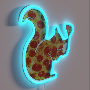 Vibrant RGB neon party light for foodies and squirrel lovers alike.