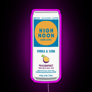 Passionfruit High Noon RGB neon sign  pink