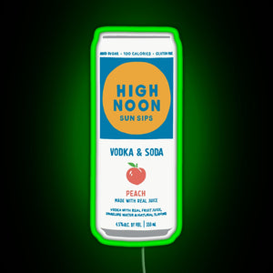 Peach High Noon RGB neon sign green