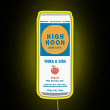 Charger l&#39;image dans la galerie, Peach High Noon RGB neon sign yellow
