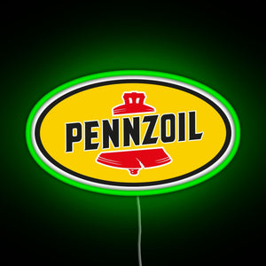 Pennzoil old logo RGB neon sign green