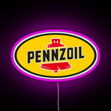 Charger l&#39;image dans la galerie, Pennzoil old logo RGB neon sign  pink