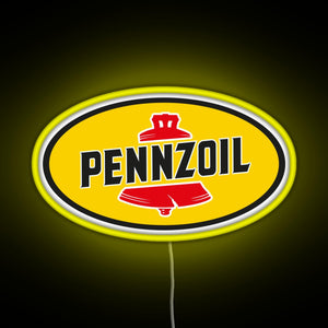 Pennzoil old logo RGB neon sign yellow